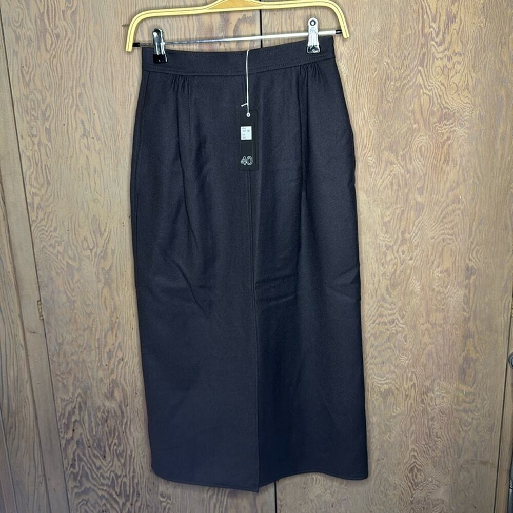 Vintage NWT Umberto Ginocchietti Women's Charcoal Gray Maxi Straight Skirt